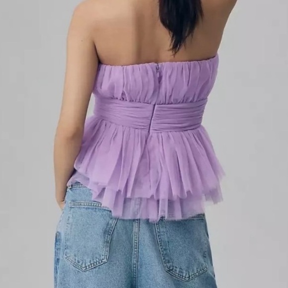Flat White strapless tulle top - Picture 2 of 4